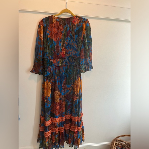 Farm Rio Puff Sleeve Maxi Dress Size M NWT - Picture 11 of 16